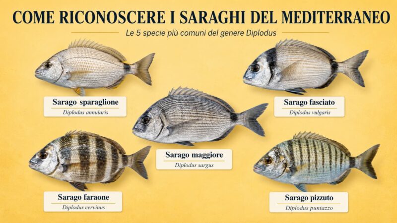 Saraghi : le specie piu’ comuni in Mediterraneo