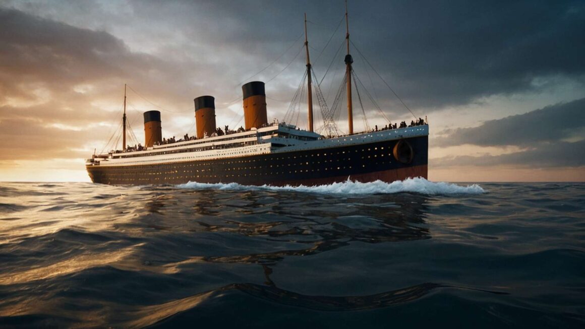 default crea una immagine realistica del relitto del titanic 2
