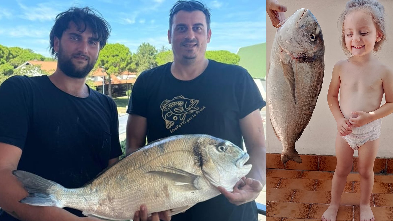 Orata da 5,5 kg pescata nella laguna di Marano